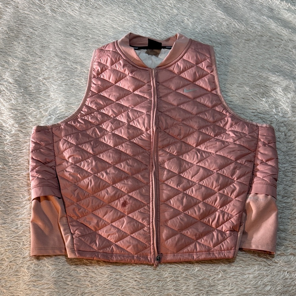 Nike Quilted Dusty Rose Sleeveless Puffer Vest